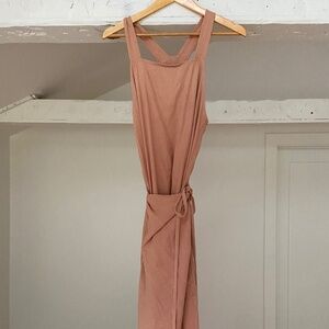 100% silk handmade apron dress